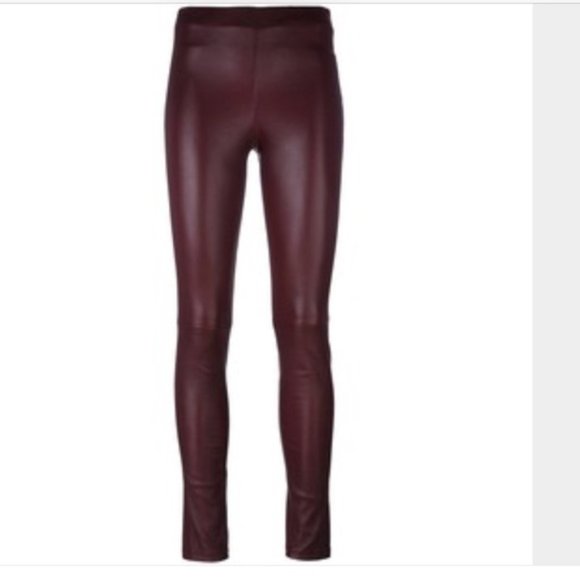 Theory Thaniel L Pant in Brim Leather leggings Pants Size:12